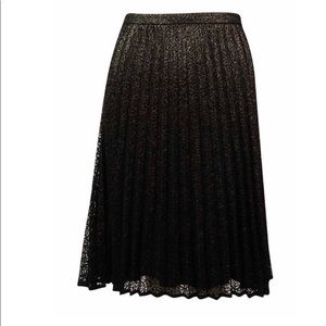 New Calvin Klein Lace Pleated Skirt